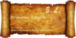 Brünauer László névjegykártya